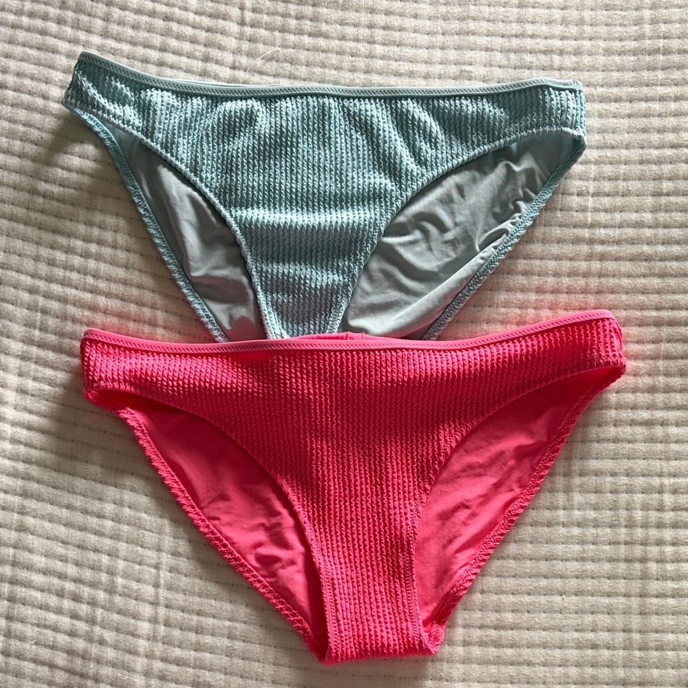 Pink and Blue Bikini Bottoms
